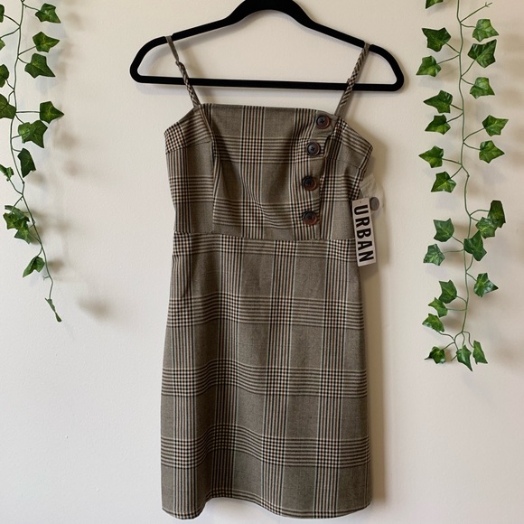 NWT Urban Outfitters Plaid Dress - Picture 1 of 2